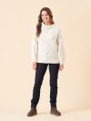 ladies jumper, ladies knitwear, ladies knitted jumper, womens jumper, womens knitted jumper, cream jumper, new in, cable knit