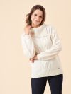 ladies jumper, ladies knitwear, ladies knitted jumper, womens jumper, womens knitted jumper, cream jumper, new in, cable knit