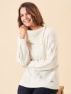 ladies jumper, ladies knitwear, ladies knitted jumper, womens jumper, womens knitted jumper, cream jumper, new in, cable knit