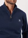 navy, quarter zip, soft, jumper, pull over, knitted, sweatshirt, ribbed, contrast, autumn, winter