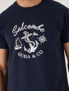 location t shirt, navy t shirt, t-shirt, navy, graphic, basic, salcombe