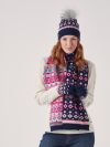 Laurie Fair Isle BLUE Knitted Gloves | Quba & Co