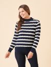 ladies stripe jumper, womens stripe jumper, stripe jumper, cable jumper, womens jumper, ladies jumper