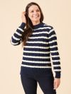 ladies stripe jumper, womens stripe jumper, stripe jumper, cable jumper, womens jumper, ladies jumper