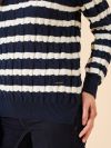 ladies stripe jumper, womens stripe jumper, stripe jumper, cable jumper, womens jumper, ladies jumper
