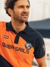 Pavino ORANGE NAVY X-Series Panel Polo Shirt | Quba & Co
