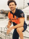 Pavino ORANGE NAVY X-Series Panel Polo Shirt | Quba & Co