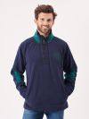 navy, heavy pique, green, sea grass, quarter zip, layer, sweatshirt, jumper, 1/4 zip, contrast 