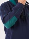 navy, heavy pique, green, sea grass, quarter zip, layer, sweatshirt, jumper, 1/4 zip, contrast 