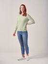 Luciana SEAFOAM GREEN Textured Knit Jumper | Quba & Co