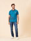 polo, top, t-shirt, short sleeve, blue, green, teal, navy, sport, sporty, collar, x-series