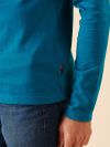 teal, bright, blue, x-series, sporty, sport, graphic, long sleeve, t-shirt, top, tee