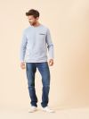 light blue, ice blue, x-series, simple, basic, ribbed, long sleeve, t-shirt, top, tee
