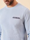 light blue, ice blue, x-series, simple, basic, ribbed, long sleeve, t-shirt, top, tee
