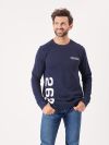 navy, deep blue, x-series, simple, basic, ribbed, long sleeve, t-shirt, top, tee
