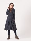 ladies dress, womens dress, new in, winter dress, autumn dress, long sleeve dress, womens long sleeve dress, ladies spot dress, spot dress, long dress, womens spot dress