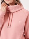 ladies sweatshirt, womens sweatshirt, ladies womens pink sweatshirt, ladies pink cowl neck, cowl neck sweatshirt, hoodie, womens hoodie, ladies hoodie, new in