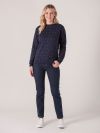 Martine Crew Sweatshirt - Navy/MarmaLade Orange | Quba & Co Hoodies and Sweats
