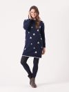 ladies knitted dress, ladies dress, navy dress, knitwear, womens dress, womens knitted dress, star, 