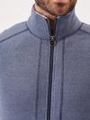 navy, blue, mid blue, slate blue, grey, cream lining, borg, borg lined, zip through, zip up, sweatshirt, jacket, 