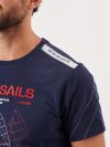 navy, graphic, sailboat, boat, embroidery, blue, red, x-series, sporty, t-shirt, top, tee