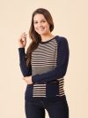 ladies jumper, womens jumper, womens stripe jumper, ladies stripe jumper, jumper