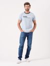 ice blue, blue, light blue, x-series, sporty, top, tee, t-shirt, graphic, short sleeve