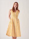 Nora MELON ORANGE Stripe Dress| Quba & Co