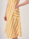 Nora MELON ORANGE Stripe Dress| Quba & Co