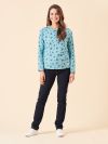 ladies t-shirt, ladies tee, womens t-shirt, long sleeve t-shirt, ladies top, womens top, blue top, puffin