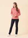 ladies t-shirt, ladies tee, womens t-shirt, long sleeve t-shirt, ladies top, womens top, blue top, puffin
