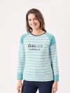 ladies t-shirt, womens t-shirt, stripe t-shirt, ladies stripe t-shirt, womens stripe t-shirt, long sleeve t-shirt