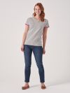 Perle NAVY STRIPE Short Sleeve T-Shirt | Quba & Co