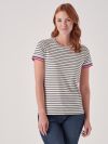 Perle NAVY STRIPE Short Sleeve T-Shirt | Quba & Co
