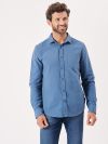 blue, mid blue, slate blue, button up, shirt, brushed cotton, twill, pocket, smart, casual, mens, autumn, winter, christmas