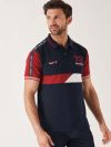 mens, polo, top, t shirt, polo shirt, gift for him, navy, deep red, colour block, x series, panelled 