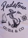 white, location, tee, t shirt, top, casual, holiday, padstow, graphic, summer, men's