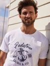 white, location, tee, t shirt, top, casual, holiday, padstow, graphic, summer, men's