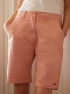 ladies pink shorts, ladies shorts, chino shorts, women's shorts, women's pink shorts