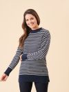 ladies jumper, ladies stripe jumper, womens jumper, womens stripe jumper, stripe jumper, knitted jumper, knitwear, ladies knitwear