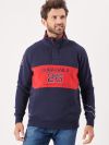 quarter zip, navy, red, x-series, contrast, sporty, sport, sweatshirt, jumper