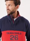 quarter zip, navy, red, x-series, contrast, sporty, sport, sweatshirt, jumper