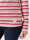 ladies t-shirt, womens t-shirt, stripe top, stripe t-shirt, womens stripe t-shirt, ladies stripe t-shirt, red strip, long sleeve, 