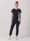 Tasha NAVY AQUA BLUE X-Series Panel T-Shirt | Quba & Co