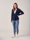 Tavia NAVY Jersey Blazer | Quba & Co