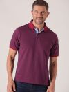 Tenny Jacquard Polo - Goji Blue/Gibraltar Blue | Quba & Co T-Shirts and Polos