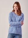 Theodora PASTEL BLUE Cable Jumper | Quba & Co