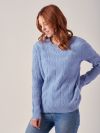 Theodora PASTEL BLUE Cable Jumper | Quba & Co