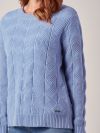 Theodora PASTEL BLUE Cable Jumper | Quba & Co