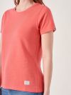 Tonya RED Textured T-Shirt | Quba & Co